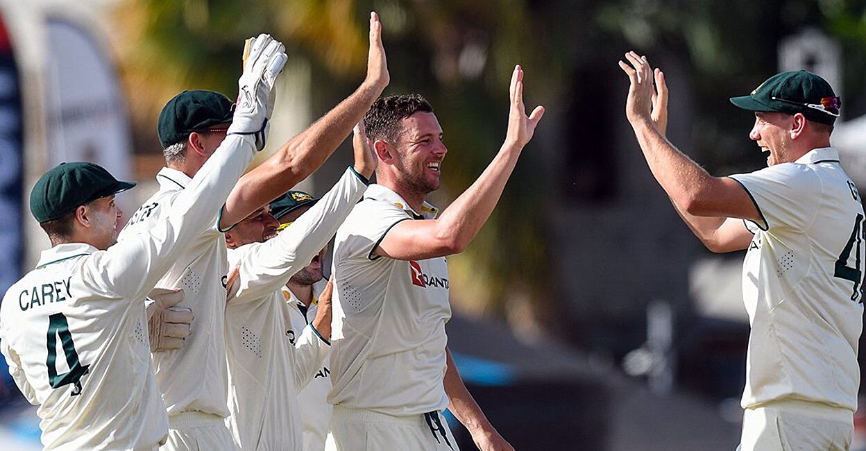 ഓസീസിനെ എറിഞ്ഞിട്ട് വിറപ്പിച്ചെങ്കിലും ഒടുവിൽ ‘എരിഞ്ഞുതീർന്ന്’ വിൻഡീസ്; രണ്ടാം ഇന്നിങ്സിൽ 141ന് പുറത്ത്, 159 റൺസ് തോൽവി!