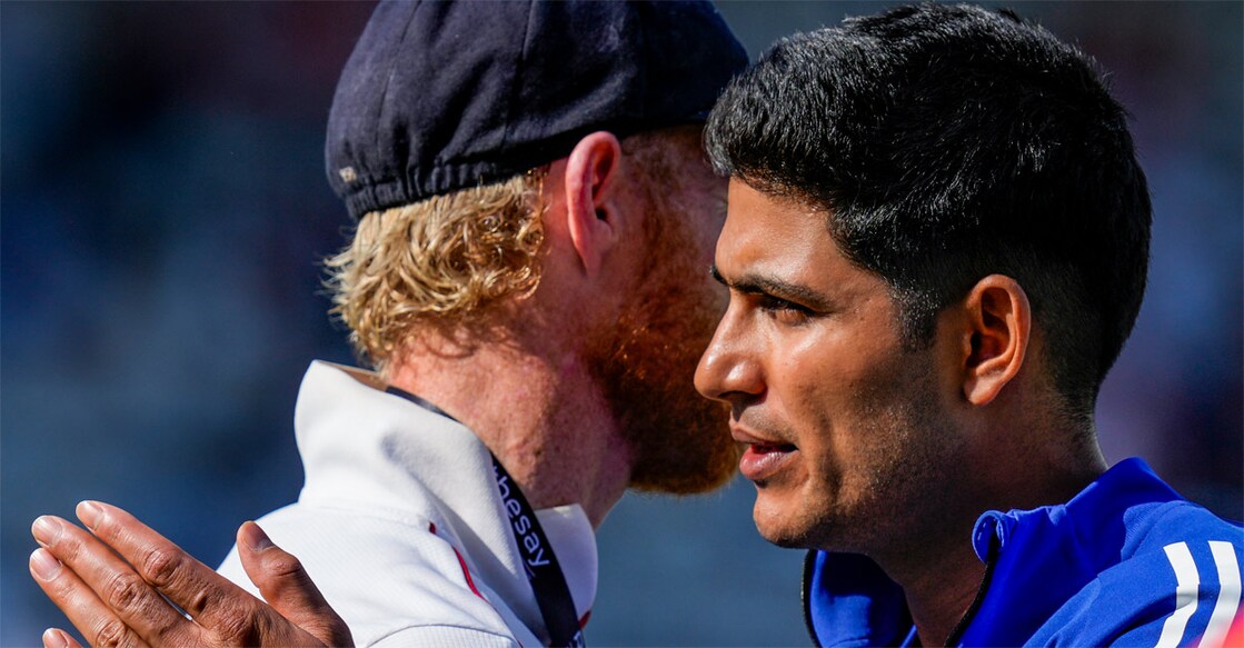 ലോഡ്സ് ടെസ്റ്റിനു ശേഷം ബെൻ സ്റ്റോക്സും ശുഭ്‌മൻ ഗില്ലും (PTI Photo/R Senthilkumar)