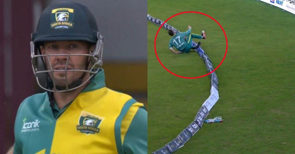 എബി ഡിവില്ലിയേഴ്സ് മത്സരത്തിനിടെ