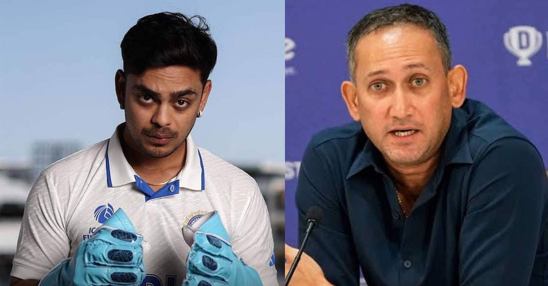ഇഷാൻ കിഷൻ (X/@cfll_live), അജിത് അഗാർക്കർ (X/@BCCI)