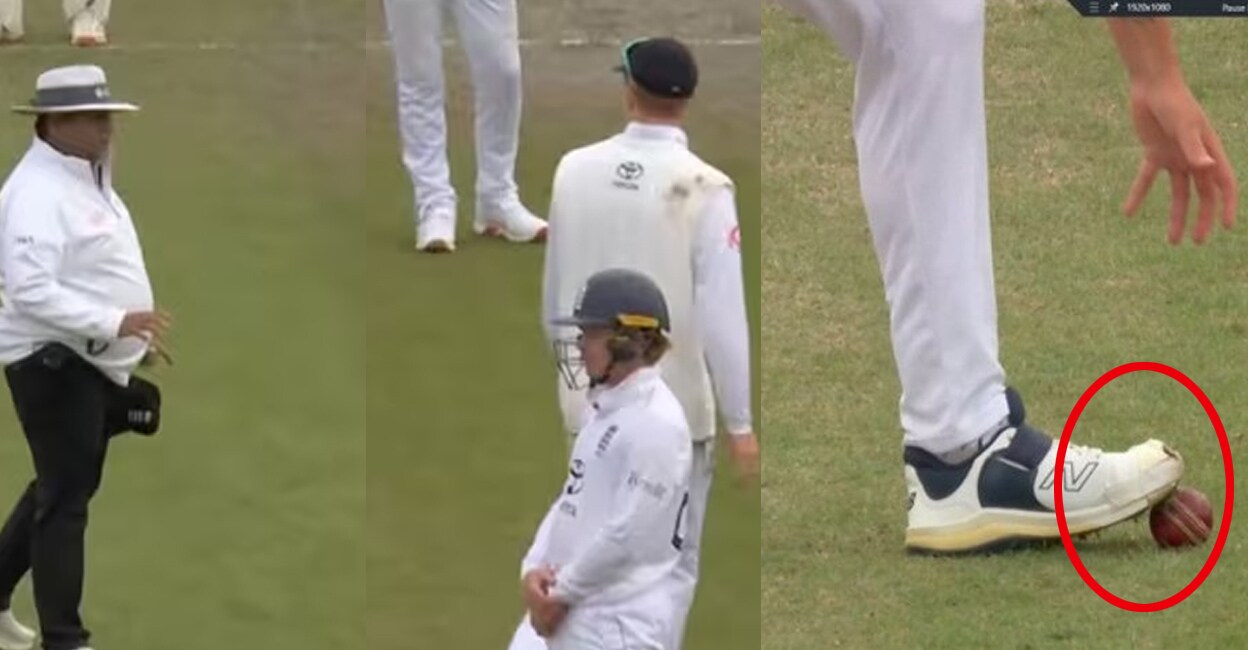 ‘എറിഞ്ഞു മടുത്ത’ ഇംഗ്ലിഷ് താരങ്ങൾ ‘സമനില നാടക’ത്തിനു മുൻപ് പന്തിൽ കൃത്രിമം കാട്ടാനും ശ്രമിച്ചു? ദൃശ്യങ്ങൾ വൈറൽ – വിഡിയോ