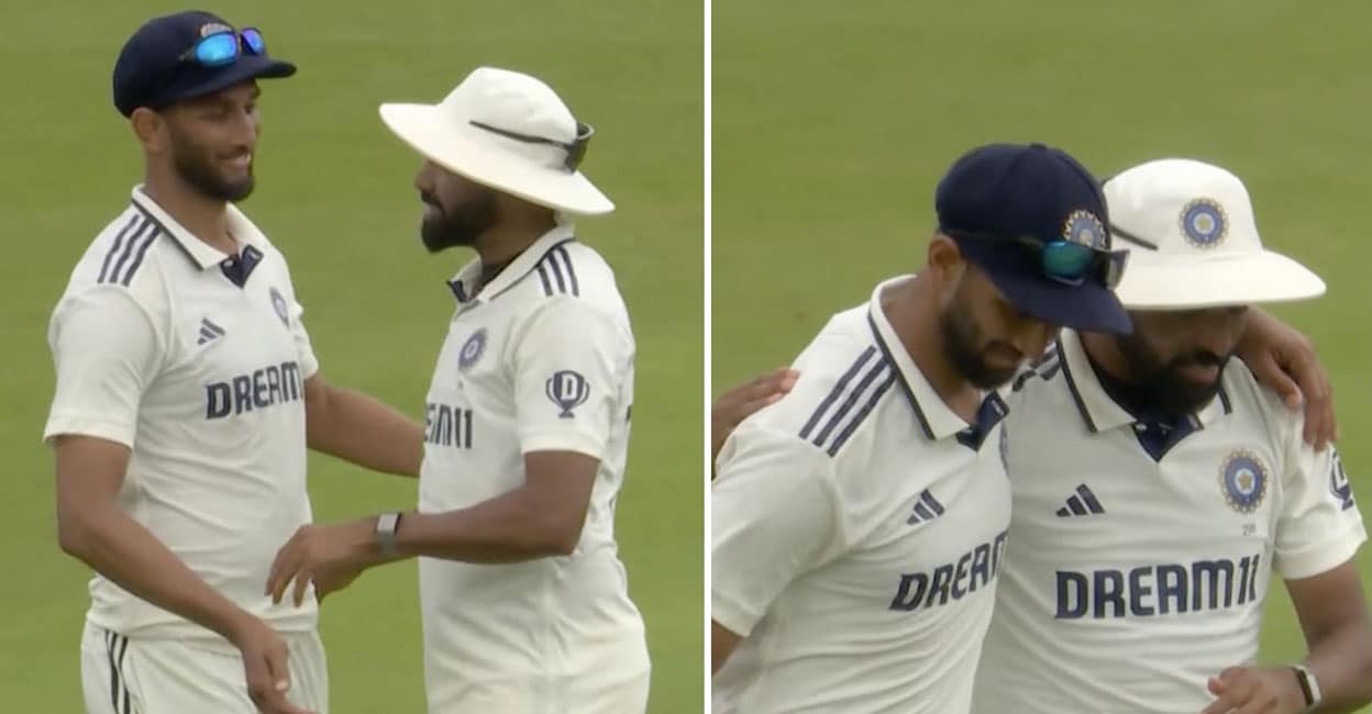 പറ്റിപ്പോയി! ക്യാച്ച് വിട്ടതിന് പ്രസിദ്ധ് കൃഷ്ണയോട് ക്ഷമാപണം നടത്തി മുഹമ്മദ് സിറാജ്, കെട്ടിപ്പിടിച്ച് മടക്കം