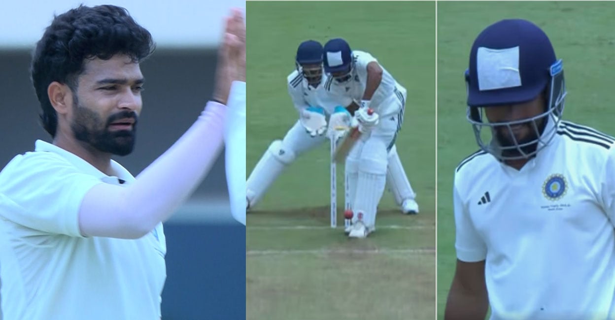 മലയാളി താരത്തെ കറക്കിവീഴ്ത്തി കാർത്തികേയ, അന്തംവിട്ട് അസ്‌ഹറുദ്ദീൻ; ആദ്യ ദിനം ബാറ്റിങ് തകർച്ച– വിഡിയോ