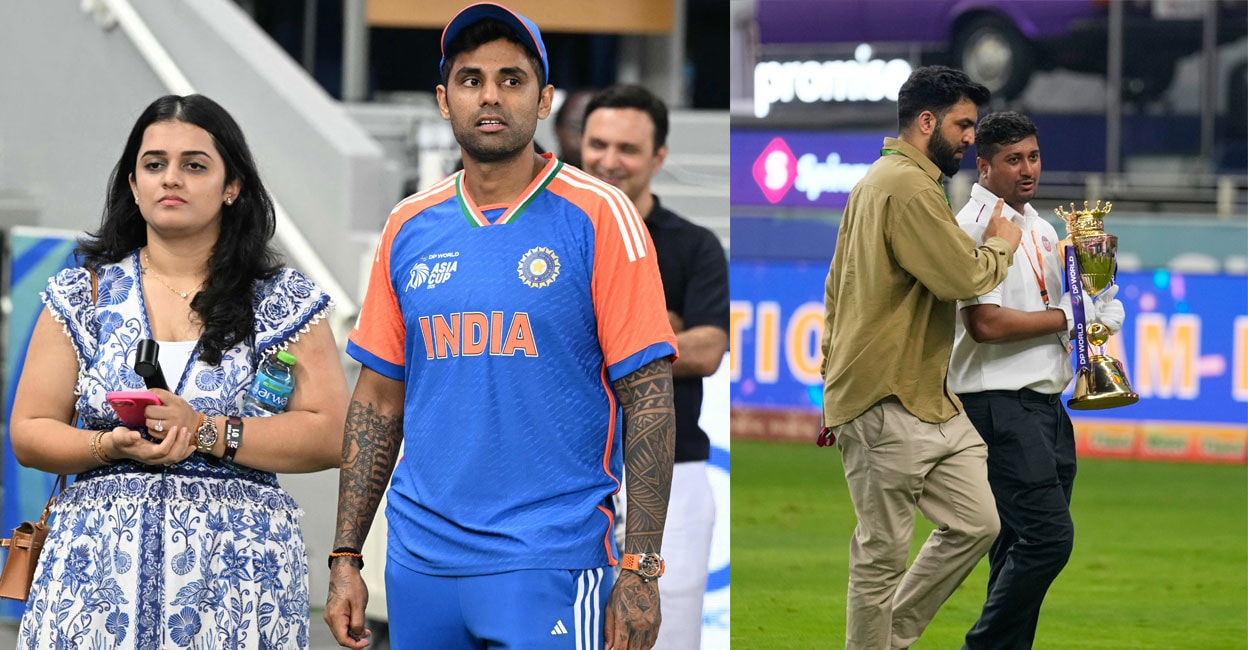 ‘അവർ ട്രോഫിയുമായി ഓടുന്നതാണ് കണ്ടത്; ഡ്രസ്സിങ് റൂമിൽ പോയി ഫോൺ എടുത്തത് ഞങ്ങളല്ല’: സംഭവിച്ചത് വിശദീകരിച്ച് സൂര്യകുമാർ