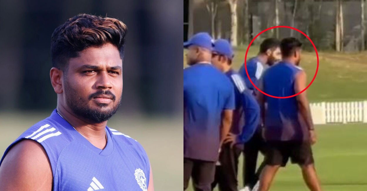 പരിശീലനത്തിനിടെ സൂപ്പർ താരവുമായി സഞ്ജുവിന്റെ ചർച്ച, മടക്കം പരിശീലകൻ ഗൗതം ഗംഭീറിനൊപ്പം- വിഡിയോ