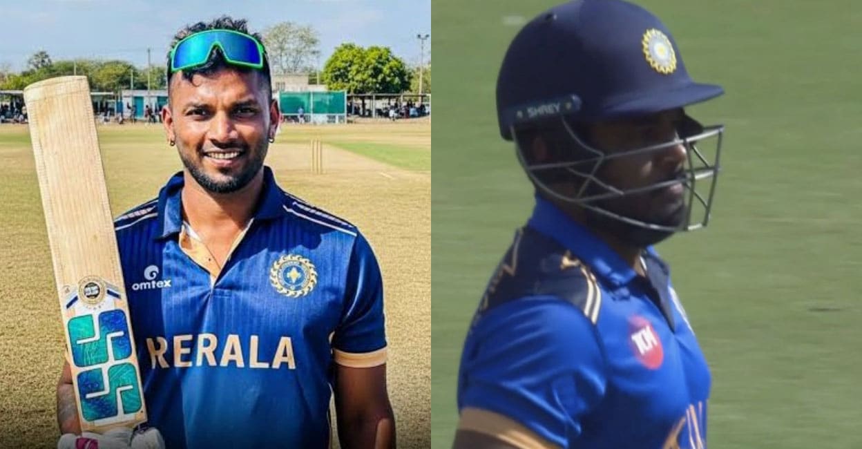 വേഗം മടങ്ങി സഞ്ജു, അടിച്ചു തകർത്ത് വിഷ്ണു വിനോദ്, ബൗണ്ടറി കടന്നത് 14 സിക്സ്! കേരളത്തിന് വമ്പൻ വിജയം