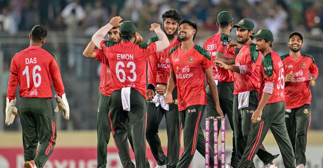 ബംഗ്ലദേശ് ക്രിക്കറ്റ് ടീം (Photo by MUNIR UZ ZAMAN / AFP)