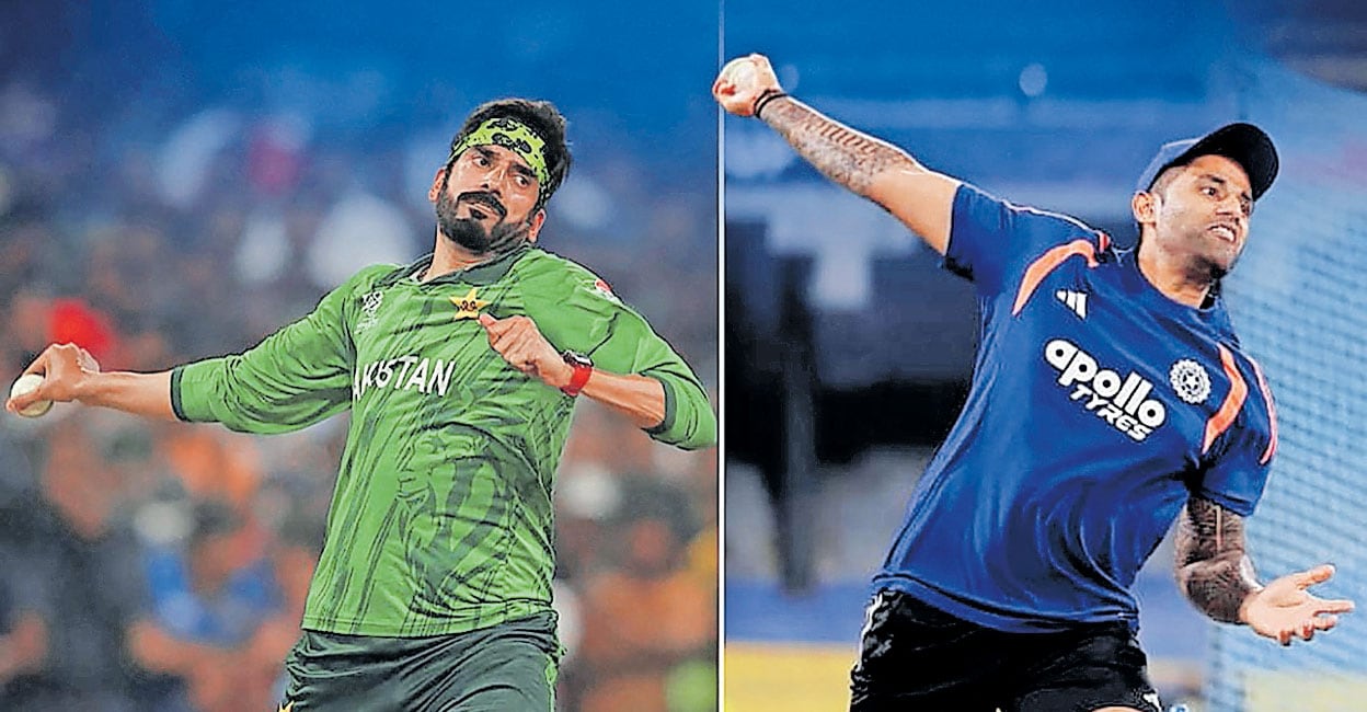 ‘ഔട്ട് ഓഫ് സിലബസ് ചോദ്യം’ വന്നാട്ടെ, പോന്നോട്ടെ; ഇന്ത്യ റെഡി!; നെറ്റ്‌സിൽ പാക്ക് മിസ്റ്ററി സ്പിന്നറെ അനുകരിച്ച് സൂര്യ– വിഡിയോ