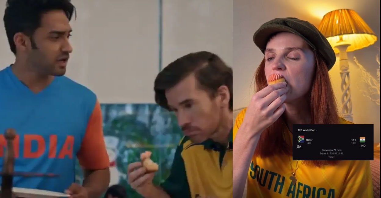 ‘സോ സ്വീറ്റ്’: ഇന്ത്യൻ തോൽവിക്ക് പിന്നാലെ ദക്ഷിണാഫ്രിക്കൻ നടിയുടെ ‘കപ്പ്കേക്ക്’ വിഡിയോ; ‘വിവാദ’ പരസ്യം നീക്കി ബ്രോഡ്‌കാസ്റ്റർ