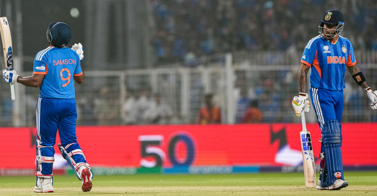 ദ് ചേസ് മാസ്റ്റർ സഞ്ജു (50 പന്തിൽ 97*): ഈഡൻ ഗാർഡൻസിൽ ഇന്ത്യയ്ക്ക് റെക്കോർഡ് ജയം; വിൻഡീസിനെ വീഴ്ത്തി ലോകകപ്പ് സെമിയിൽ