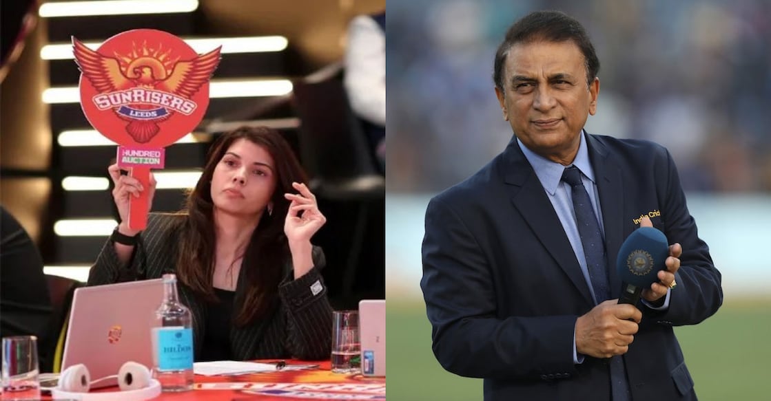 സൺറൈസേഴ്സ് സിഇഒ കാവ്യ മാരൻ, സുനിൽ ഗാവസ്കർ