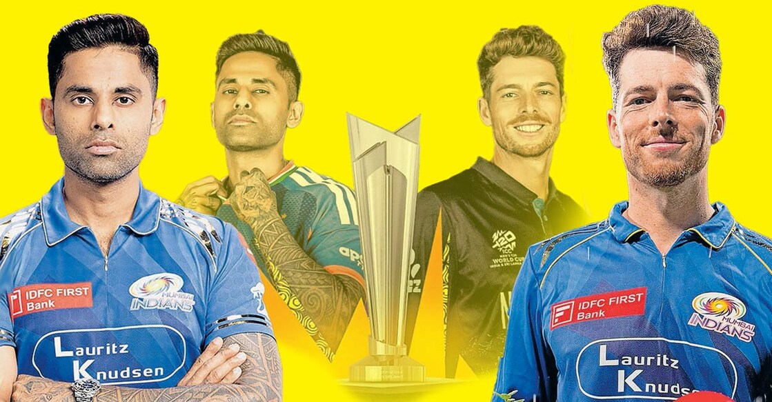 
സൂര്യകുമാർ യാദവും മിച്ചൽ സാന്റ്നറും മുംബൈ ഇന്ത്യൻസ് ജഴ്സിയിൽ (കംപ്യൂട്ടർ ചിത്രം). 