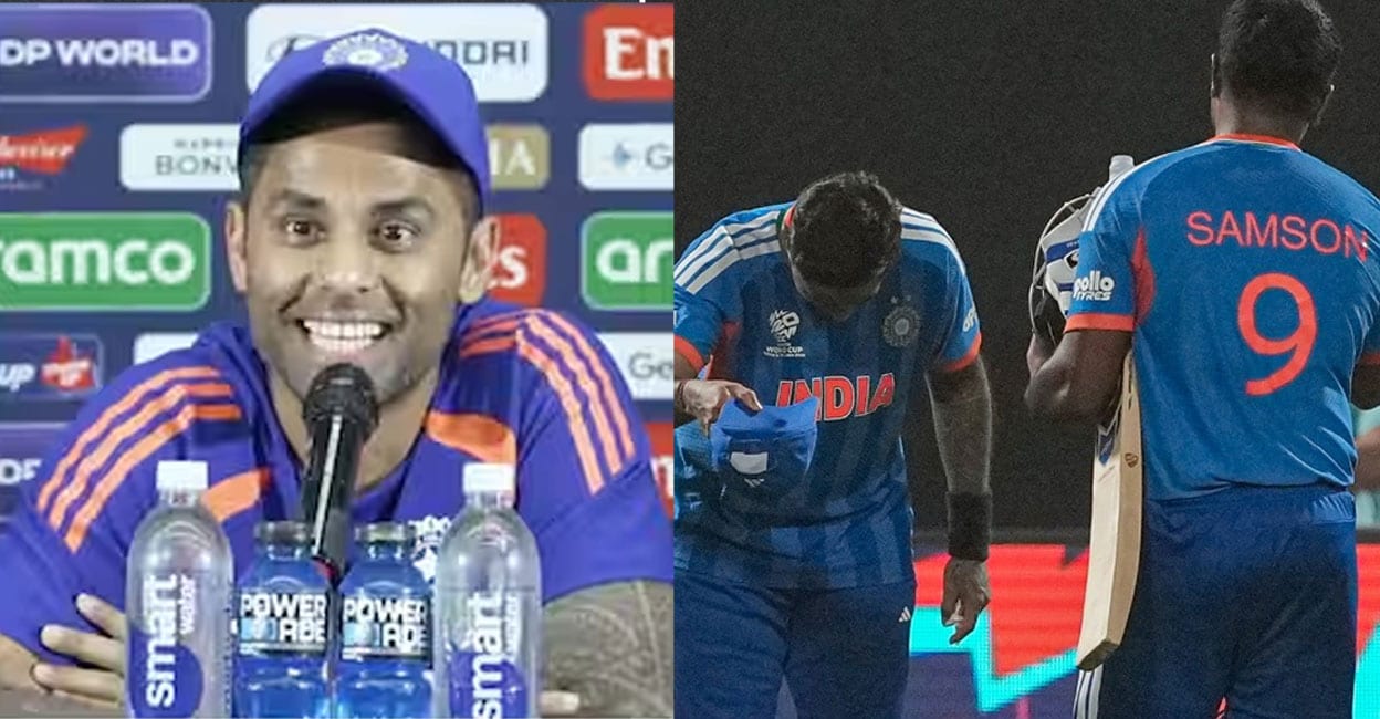 ‘സഞ്ജുവിനെ കളിപ്പിക്കാനോ? ഹഹഹ’: അന്നു ചിരിച്ചുതള്ളി സൂര്യ, ഇന്ന് ‘തലകുനിച്ചു’, വാനോളം പുകഴ്ത്തലും; വൈറലായി വിഡിയോ