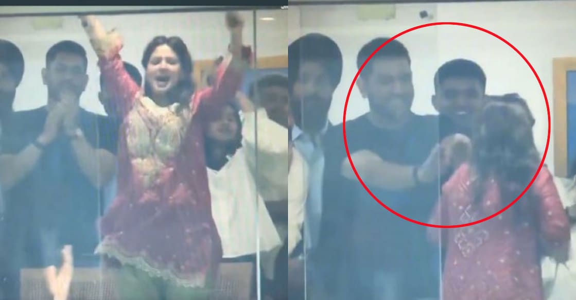 സാക്ഷിയോട് ഇരിക്കാൻ ആവശ്യപ്പെടുന്ന ധോണി. 