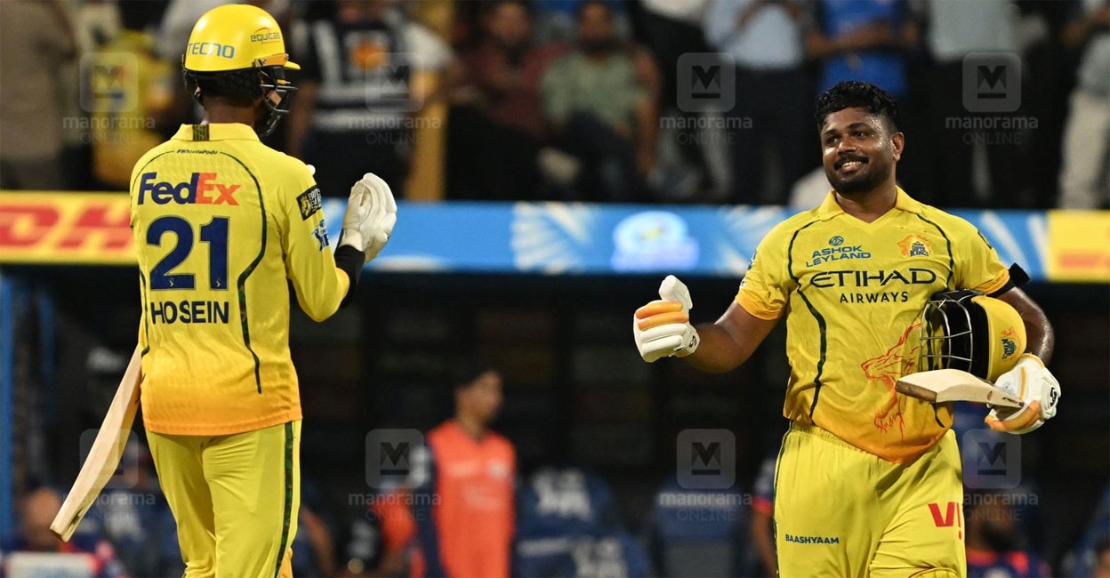 ധോണിക്കു പോലുമില്ലാത്ത നേട്ടം, സെഞ്ചറിയിൽ രോഹിത് ശർമയ്ക്കൊപ്പമെത്തി സഞ്ജു സാംസൺ; ചെന്നൈയുടെ തലവര മാറ്റിയ ബാറ്റിങ്