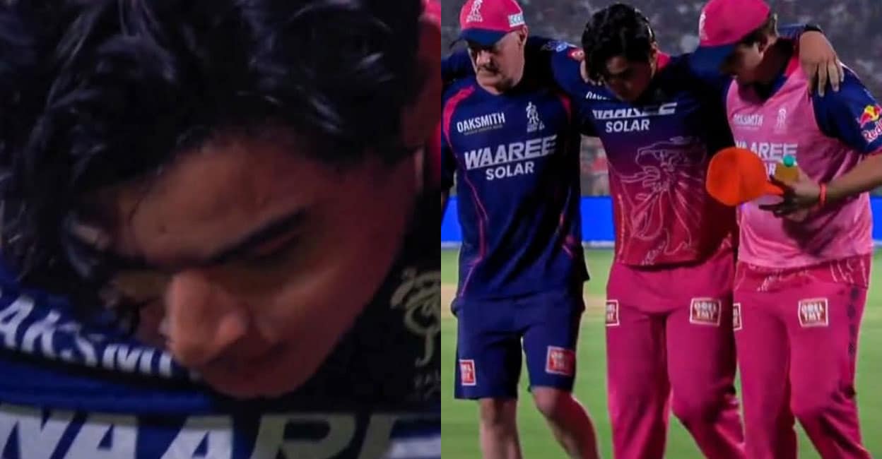 ഓടുന്നതിനിടെ പരുക്കേറ്റു, നടക്കാൻ ബുദ്ധിമുട്ടി ഗ്രൗണ്ട് വിട്ട് വൈഭവ് സൂര്യവംശി; സെഞ്ചറിക്കു പിന്നാലെ രാജസ്ഥാന് ‘ടെൻഷൻ’