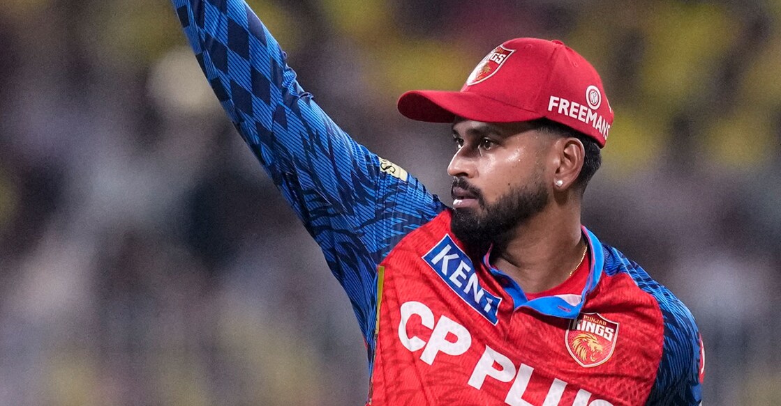 ചെന്നൈ സൂപ്പർ കിങ്സിനെതിരായ മത്സരത്തിൽ  പഞ്ചാബ് ക്യാപ്റ്റൻ ശ്രേയസ്സ് അയ്യർ. (PTI Photo/R Senthilkumar) 