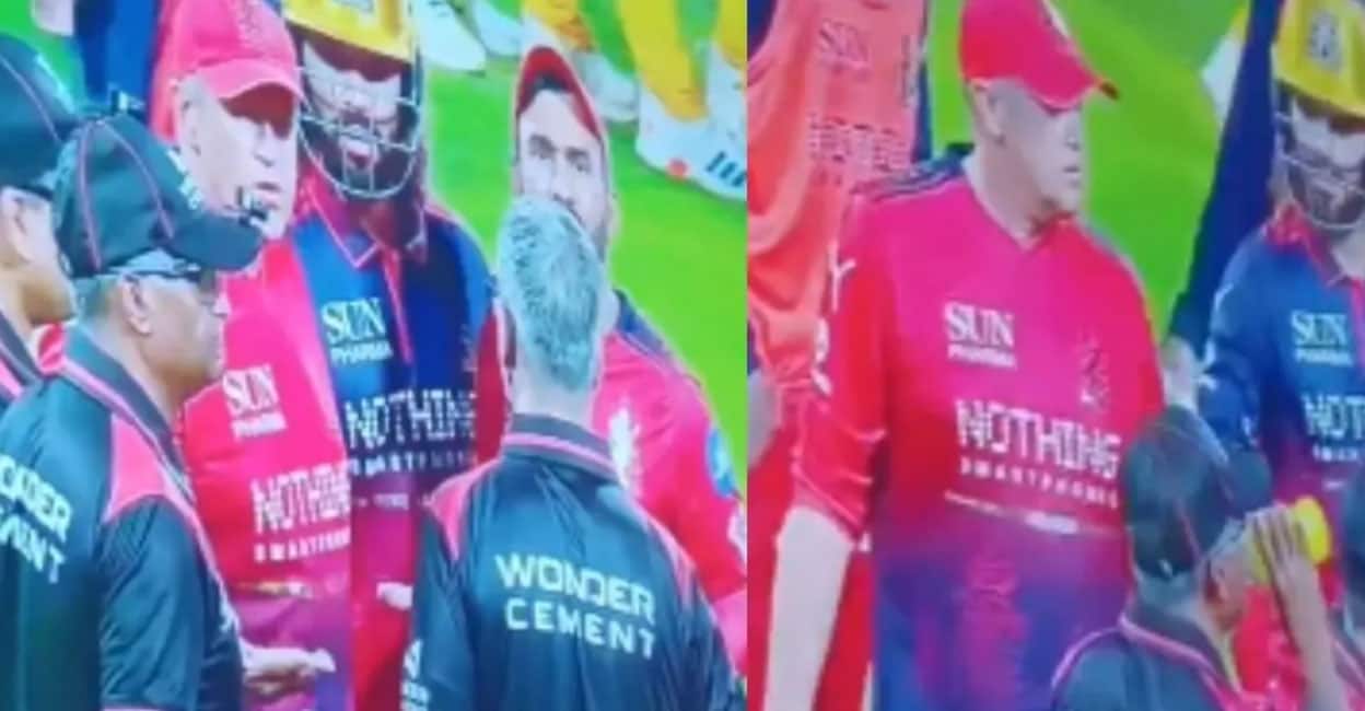 ഗ്രൗണ്ടിൽവച്ച് വെള്ളക്കുപ്പി എടുത്തു കുടിച്ചു; അംപയർമാരെ നിർത്തിപ്പൊരിച്ച് ആർസിബി താരങ്ങൾ- വിഡിയോ
