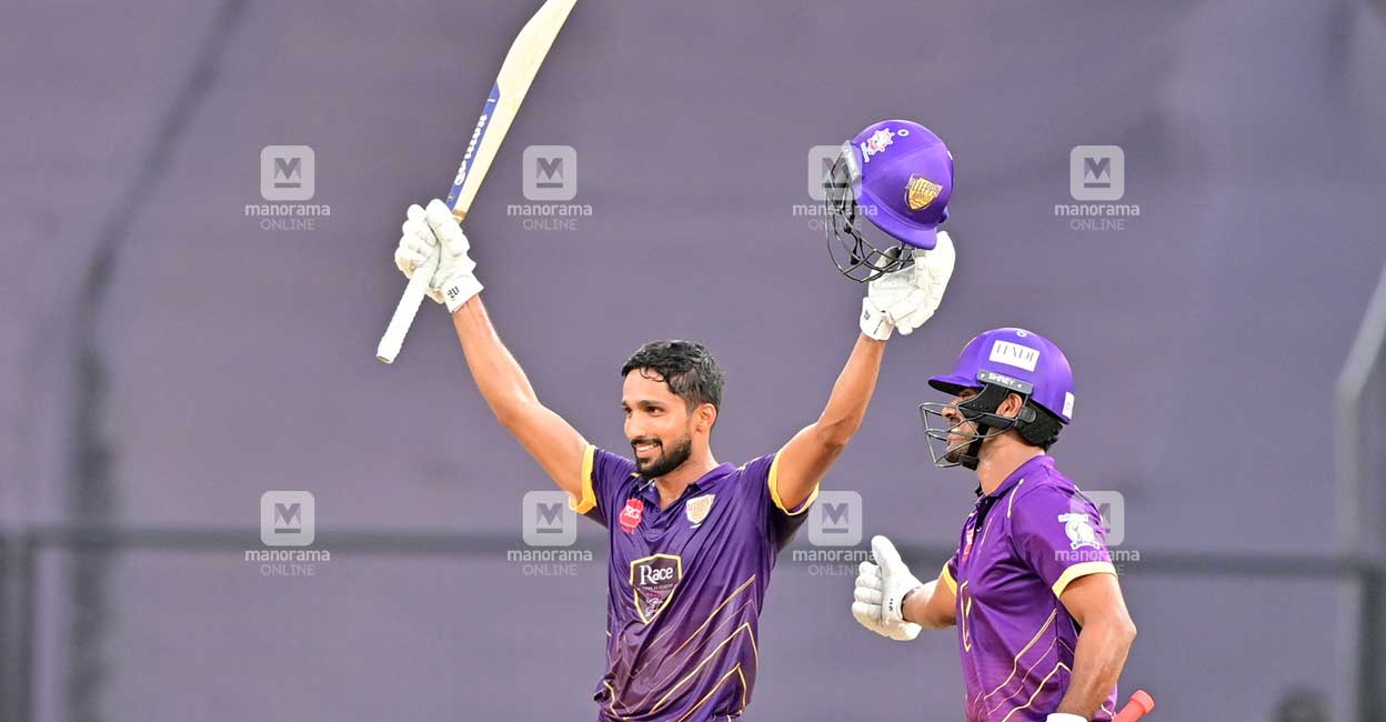 കാലിക്കറ്റ് 200 കടന്നിട്ടും രക്ഷയില്ല, അസ്ഹറുദ്ദീന് സെഞ്ചറി, സിക്സടിച്ച് വിജയമുറപ്പിച്ചു, ഈ കളി തീക്കളി!