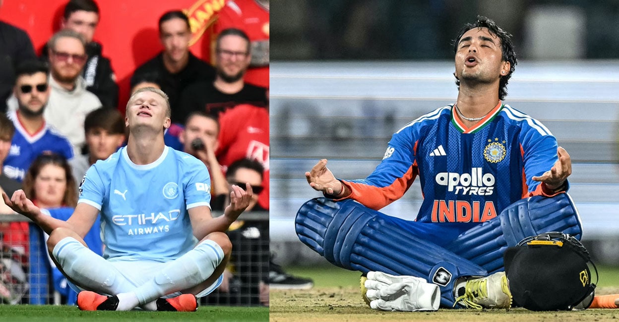 സെഞ്ചറിക്കു പിന്നാലെ അഭിഷേകിന്റെ ‘ധ്യാനം’: അത് ഹാളണ്ടിനെ അനുകരിച്ചതല്ല; കാരണം വ്യക്തമാക്കി താരം– വിഡിയോ
