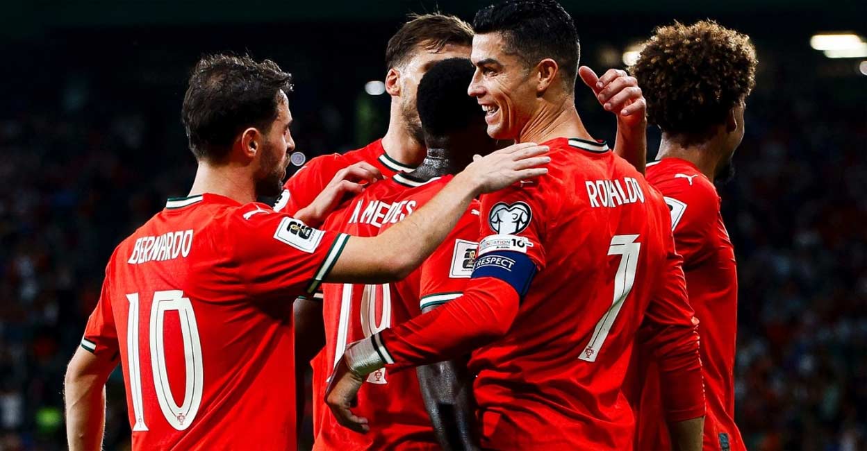 ഡബിളടിച്ച് ക്രിസ്റ്റ്യാനോ റൊണാൾഡോ, റെക്കോർഡ്; പോർച്ചുഗലിനെ സമനിലയിൽ പിടിച്ച് ബൾഗേറിയ