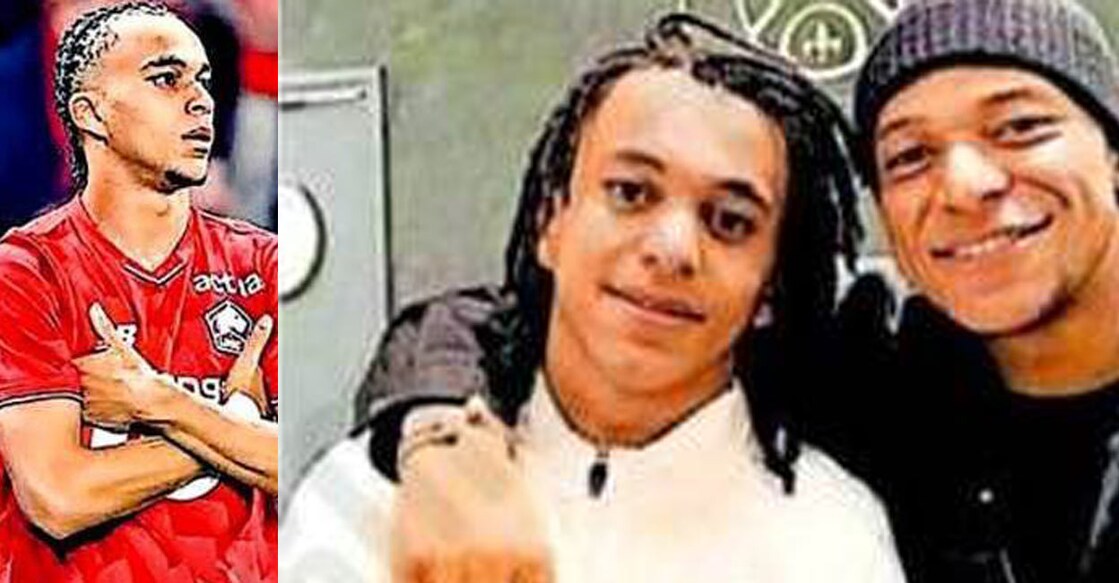 ഈഥന്റെ ഗോളാഘോഷം, ഈഥൻ എംബപെയും( ഇടത്)  കിലിയൻ എംബപെയും