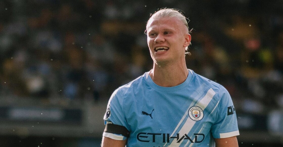 ഇരട്ട ഗോൾ നേടിയ എര്‍ലിങ് ഹാളണ്ടിന്റെ ആഹ്ലാദം