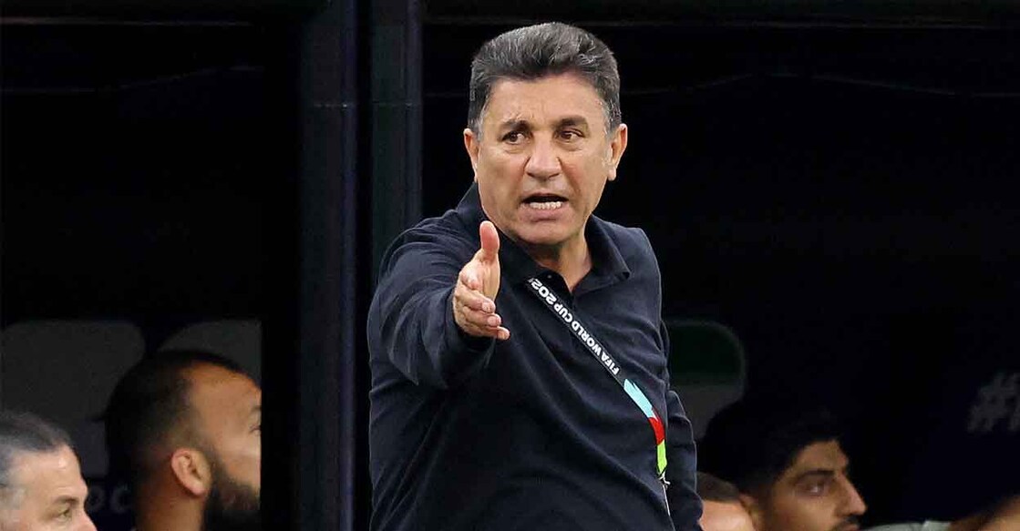 Iran football team coach Amir Ghalenoui (Imagine Images via Reuters/Kiyoshi Mio)