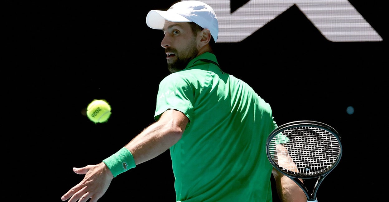 ഗ്രാൻസ്ലാം ടെന്നിസിൽ 399–ാം വിജയം, ജോക്കോ തുടരും, യാനിക് സിന്നറും മൂന്നാം റൗണ്ടിൽ