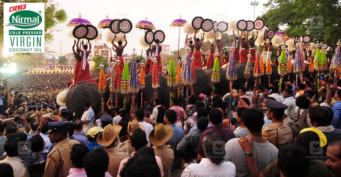 Thrissur Pooram ഫയൽ ചിത്രം∙ മനോരമ