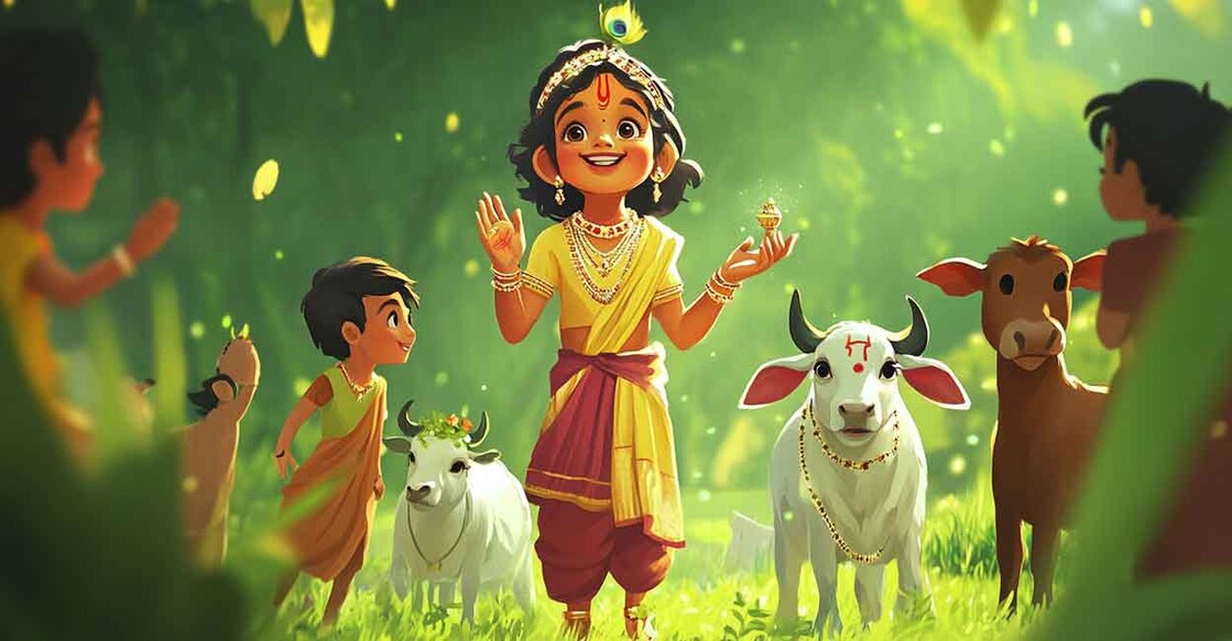The Thrilling Tale of Dhenuka Asura and the Palm Fruits of Talavana