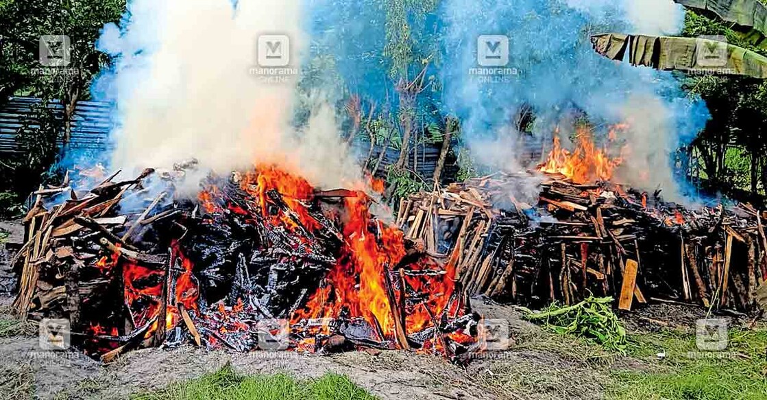 പക്ഷിപ്പനി സ്ഥിരീകരിച്ചതിനെത്തുടർന്നു കഞ്ഞിക്കുഴി പഞ്ചായത്തിൽ നടത്തിയ കള്ളിങ്.  