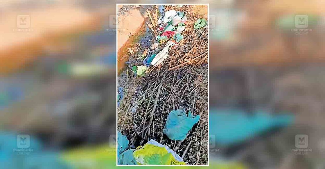ernakulam-garbage-dumping-elavoor എളവൂർ ഭാഗത്ത് ഇടതുകര കനാൽ പരിസരം മാലിന്യം നിറഞ്ഞ നിലയിൽ.