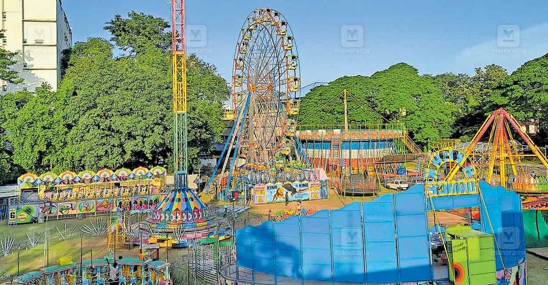 onam-celebrations-thrippunithura Thrippunithura as part of the annuality of the annuality. The amusement park started in the ground of the Boys School.