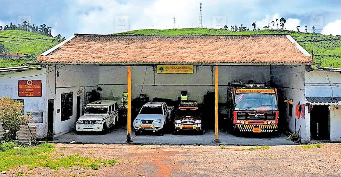 munnar-fire-station-crisis നല്ലതണ്ണിയിൽ പ്രവർത്തിക്കുന്ന മൂന്നാർ അഗ്നിരക്ഷാ നിലയം.
