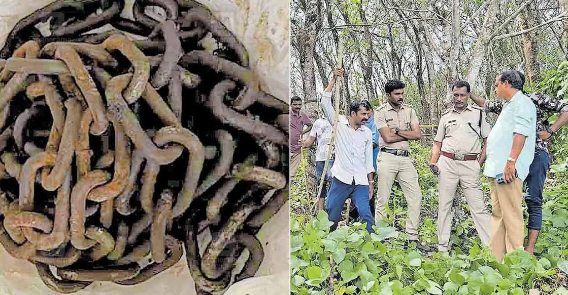 പുനലൂർ കൊലപാതകം: മൃതദേഹം മരത്തിൽ ചങ്ങലയുമായി ബന്ധിപ്പിച്ച് പൂട്ടിയ താക്കോലുകൾ കണ്ടെത്തി