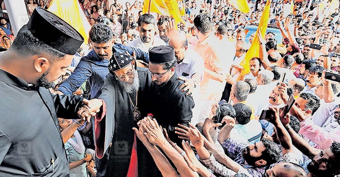 ശ്രേഷ്ഠ ബസേലിയോസ് തോമസ് പ്രഥമൻ കാതോലിക്കാ ബാവാ കഴിഞ്ഞവർഷം ഓഗസ്റ്റ് 20നു മണർകാട് സെന്റ് മേരീസ് യാക്കോബായ സുറിയാനി കത്തീഡ്രലിലെത്തിയപ്പോൾ.    
