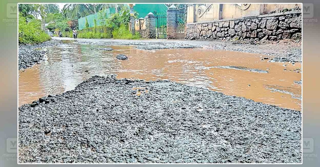 തകർന്നു കിടക്കുന്ന കടുത്തുരുത്തി– പിറവം റോഡ് .  
