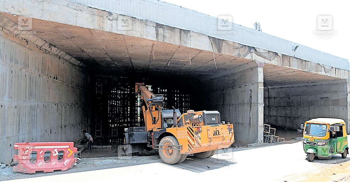 kozhikode-bypass കുണ്ടൂപ്പറമ്പിലെ അണ്ടർ പാസ്. ചിത്രം മനോരമ