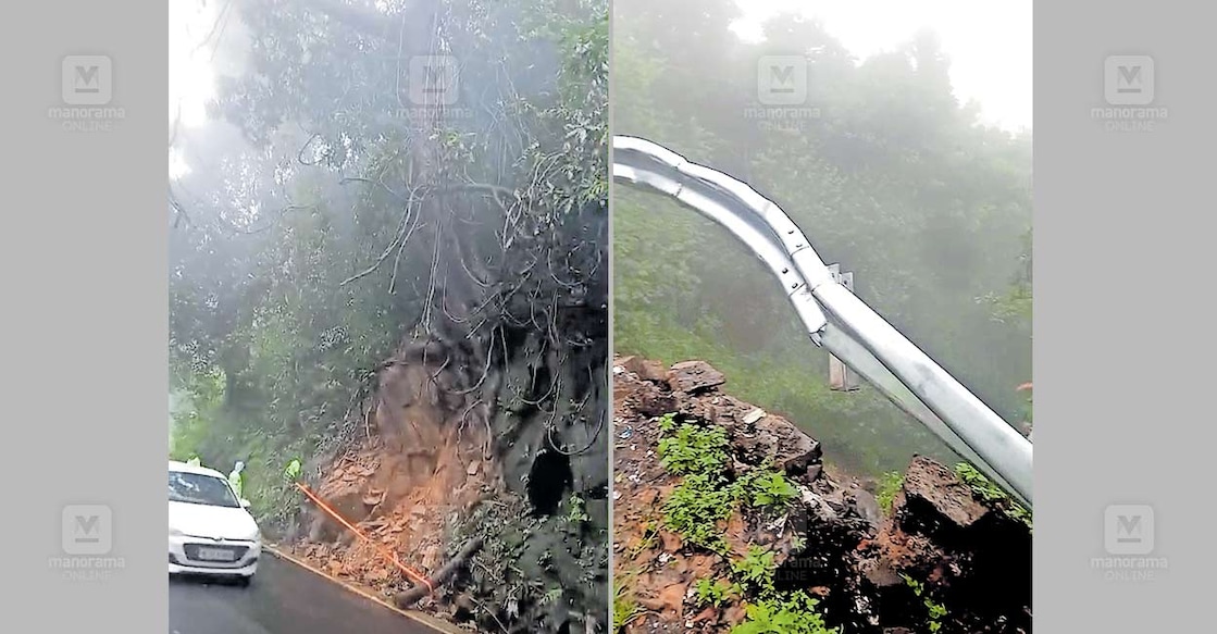 1.ചുരത്തിൽ 9ാം വളവിനു താഴെ യാത്രക്കാർക്ക് ഭീഷണിയായി നിലം പൊത്താവുന്ന അവസ്ഥയിലുള്ള മരം.2.ചുരത്തിലെ 9ാം വളവിൽ കഴിഞ്ഞ ദിവസം അപകടത്തിൽപെട്ട ലോറി ഇടിച്ച് കൊക്കയിലേക്ക് വളഞ്ഞ് അപകട ഭീഷണി  ഉയർത്തുന്ന ക്രാഷ് ബാരിയർ  

 
