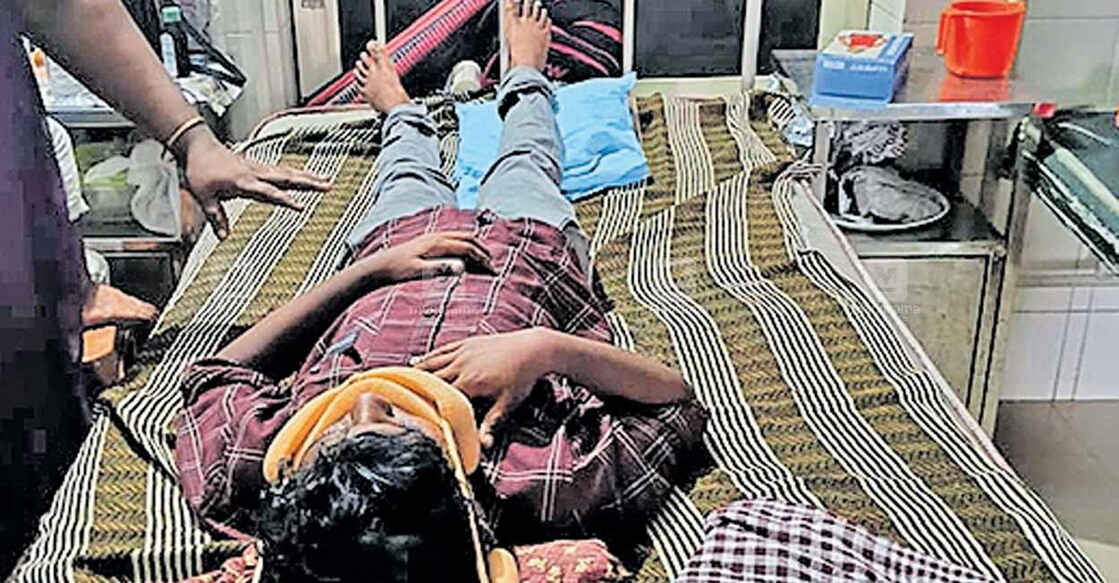malappuram-child അതിഥിത്തൊഴിലാളിയുടെ മർദനമേറ്റു മെഡിക്കൽ കോളജ് ആശുപത്രിയിൽ ചികിത്സയിൽ കഴിയുന്ന അശ്വിൻ.