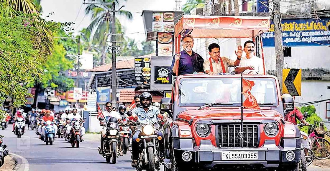 malappuram-ponnani-hamsa പൊന്നാനി ലോക്സഭയിലെ എൽഡിഎഫ് സ്ഥാനാർഥി കെ.എസ്.ഹംസ കൂട്ടായിയിൽ നടത്തിയ റോഡ് ഷോ.