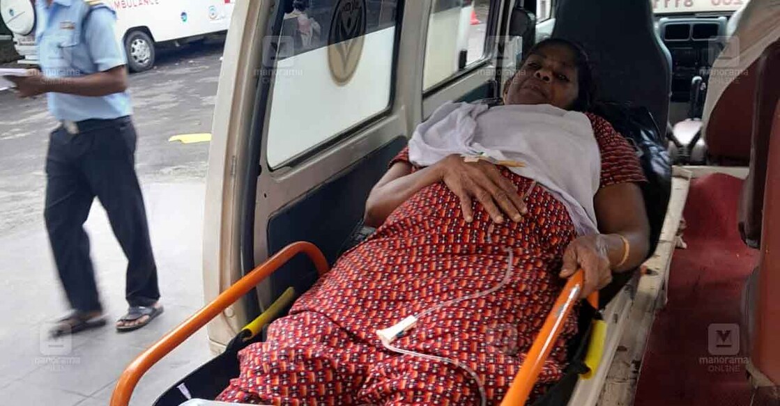 പരുക്കേറ്റ മറിയാമ്മ.