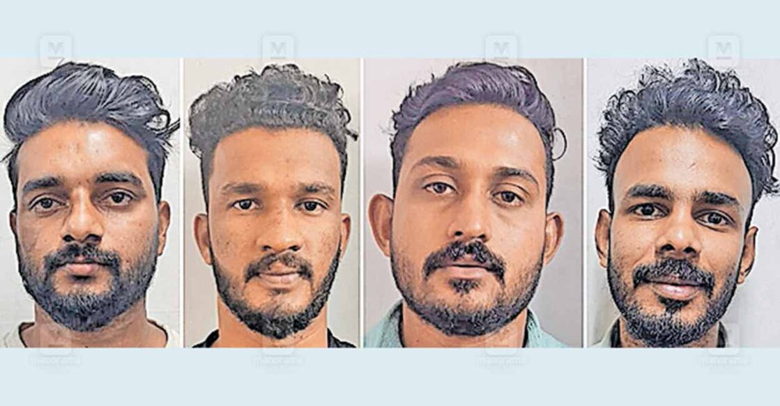 പ്രതികളായ ഷാജഹാൻ, നിഷാദ്, ഷാഹിർ, ഷെരിഫ്,  