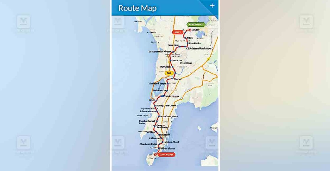 mumbai-metro-3-way മെട്രോ 3
കടന്നുപോകുന്ന പാത.