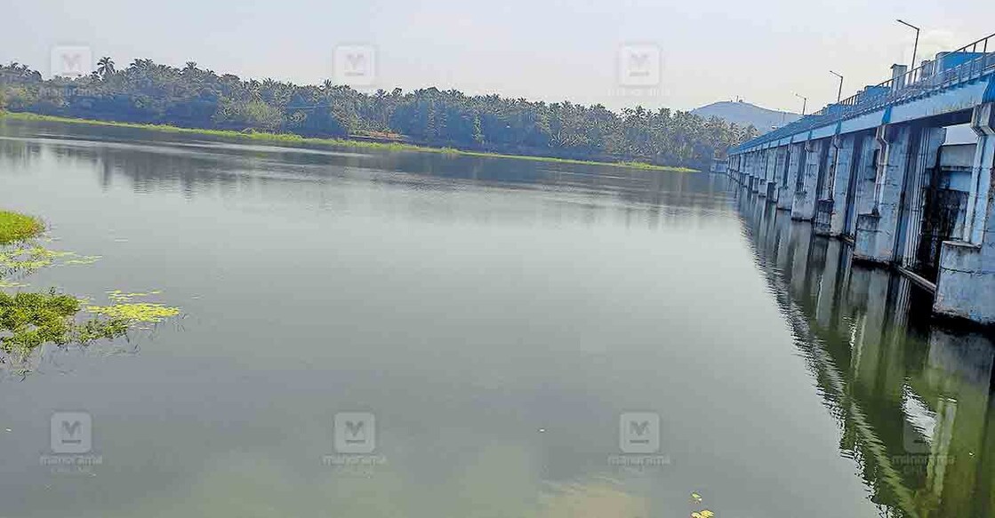 
വേനലിലെ ജലക്ഷാമ പ്രശ്ന പരിഹാരത്തിന് ഓങ്ങല്ലൂർ ചെങ്ങണാം കുന്ന് റഗുലേറ്ററിൽ സംഭരിച്ചു നിർത്തിയ ജലം.  
