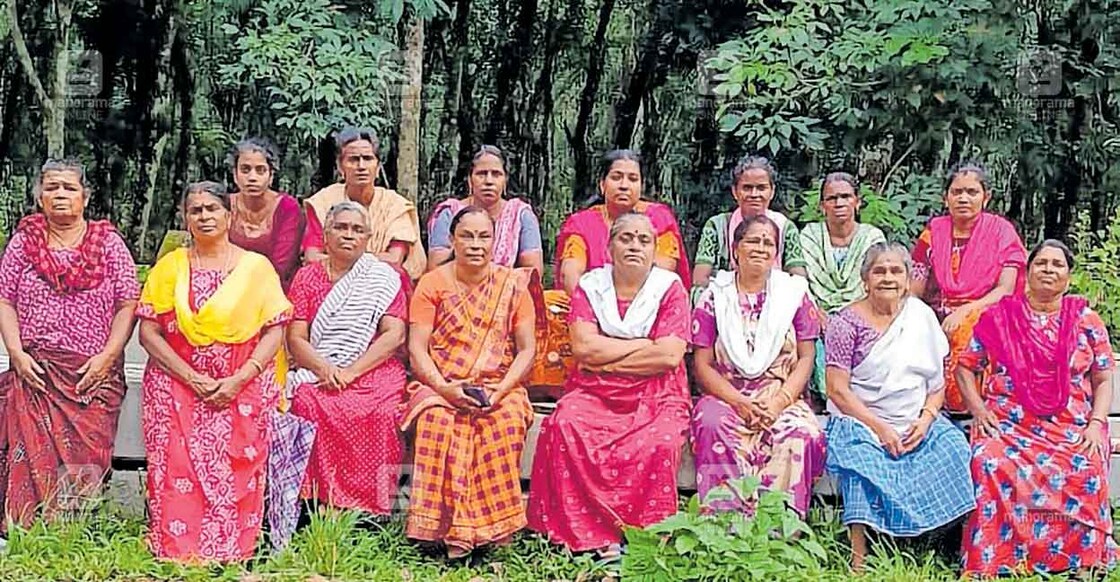 കലഞ്ഞൂർ കാരുവയലിൽ വ്യാജമദ്യ കച്ചവടം നടക്കുന്നു എന്നാരോപിച്ച് പ്രദേശ വാസികളായ സ്ത്രീകൾ നടത്തിയ പ്രതിഷേധ പരിപാടി  