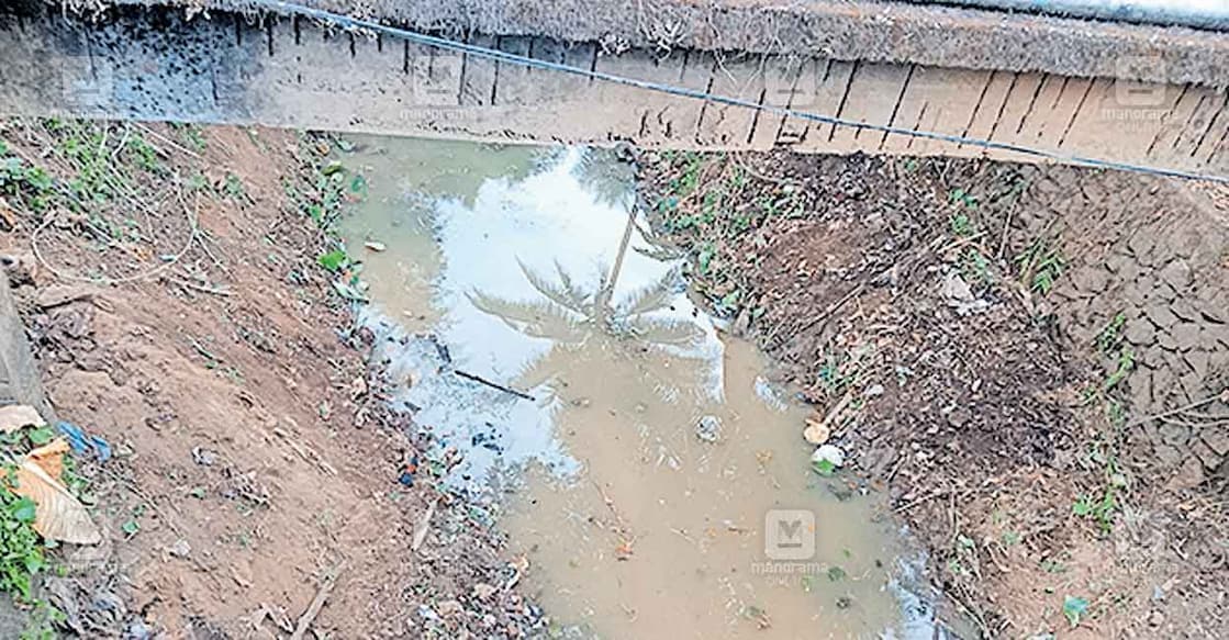 പുളിമുക്ക് തോട്ടിലെ മാലിന്യം നീക്കം ചെയ്തപ്പോൾ.  
