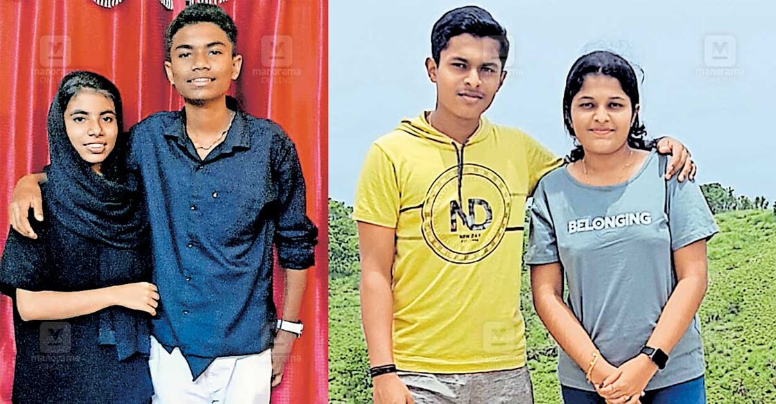 twins 1)മുഴുവൻ വിഷയങ്ങൾക്കും എ പ്ലസ് നേടിയ ഇരട്ടകളായ അൽ അമീനും അമൽനയും. (2)മുഴുവൻ വിഷയങ്ങൾക്കും എ പ്ലസ് നേടിയ ഇരട്ടകളായ ശ്രീഹരിയും ശ്രീനന്ദിനിയും.