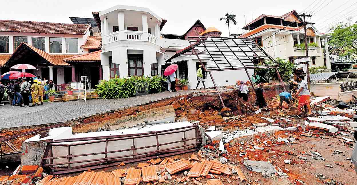 Smart City Project Leads to Collapse of MG Radhakrishnan’s Wall and Car Shed – Renovation Disaster